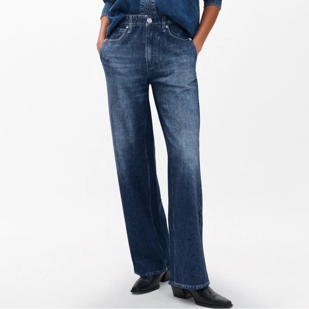 Rag and Bone Miramar Wide Leg Sweatpant Jean Size Medium